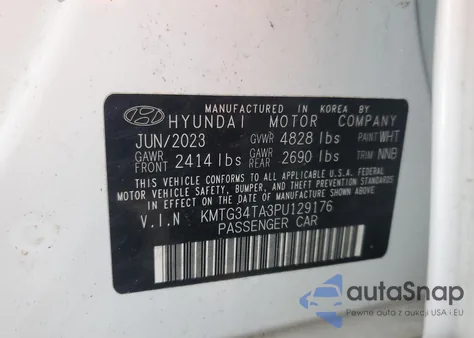 2023 Genesis G70 Base из США, поврежденный, VIN KMTG34TA3PU129176